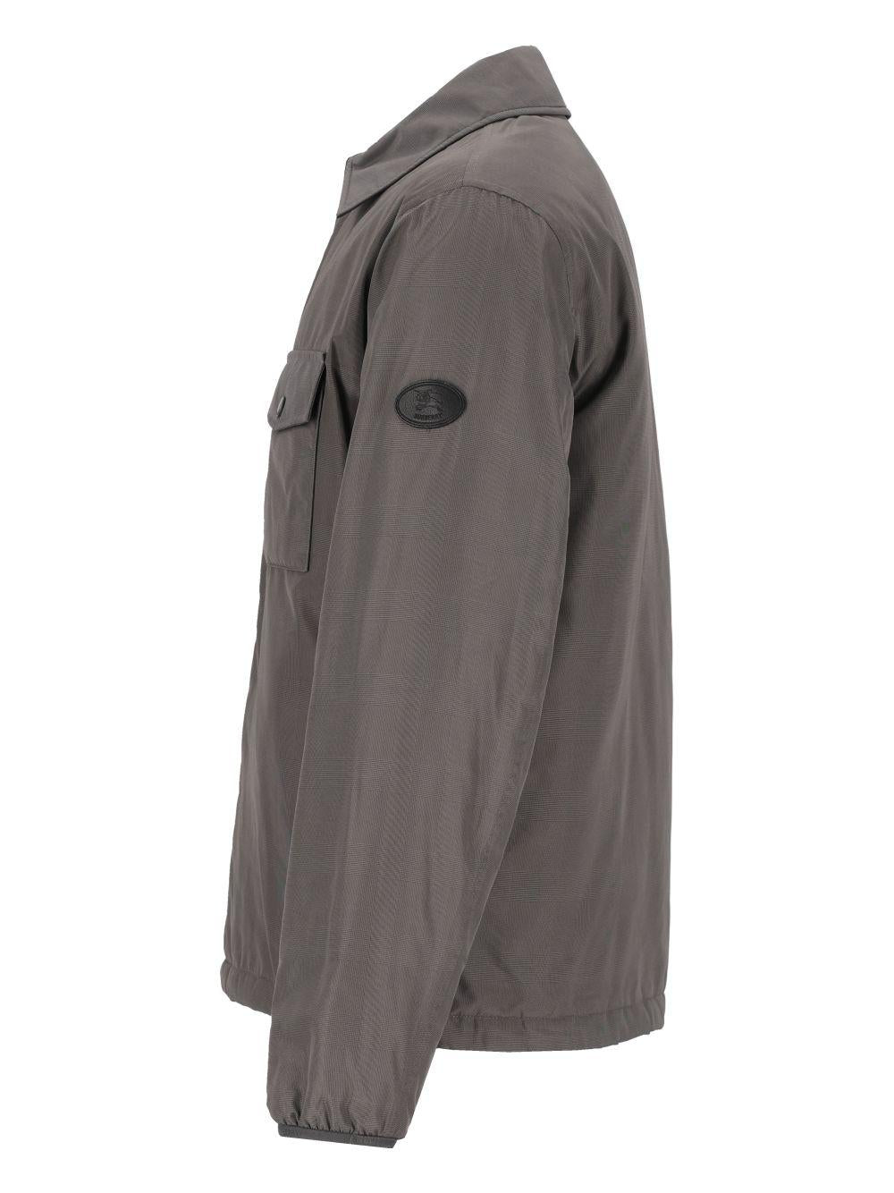 BURBERRY Brown Cotton Zip-Up Jacket for Men