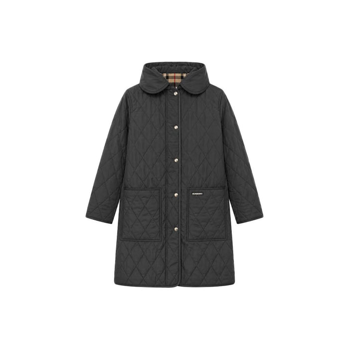 BURBERRY Black PARKGATE Hooded Quilted Coat 8121467