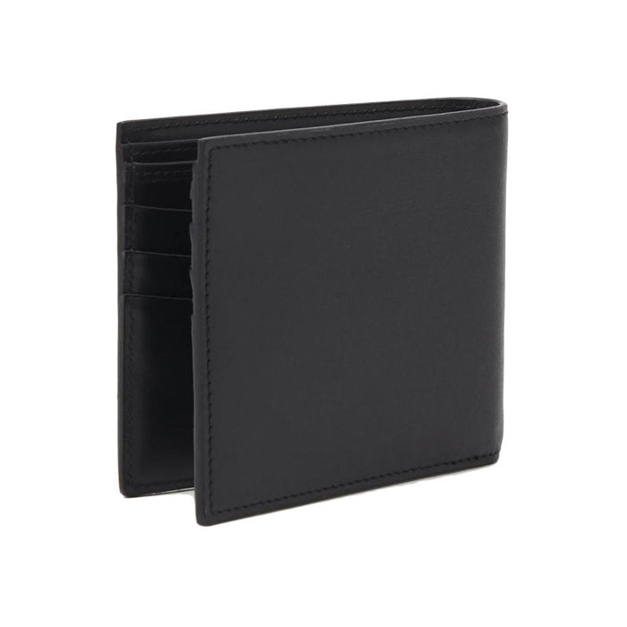 Vivienne Westwood Logo Hand Print Leather Bifold Wallet Black