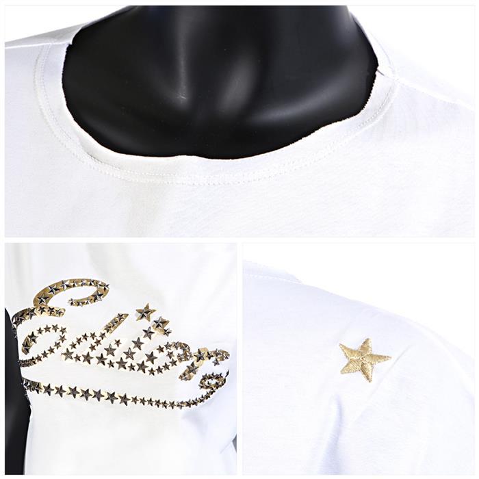 The Editor Gold Stud Logo Sleeveless T-Shirt for Women
