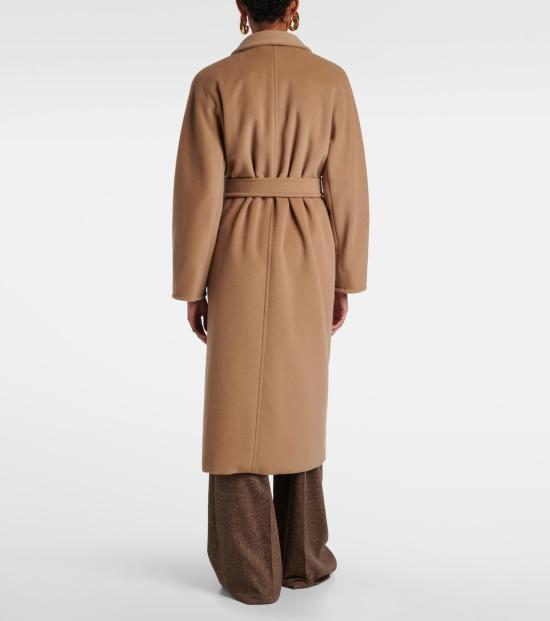 Max Mara Wool Blend Long Coat Women’s Black Coat 21018010 001 CAMEL DOM