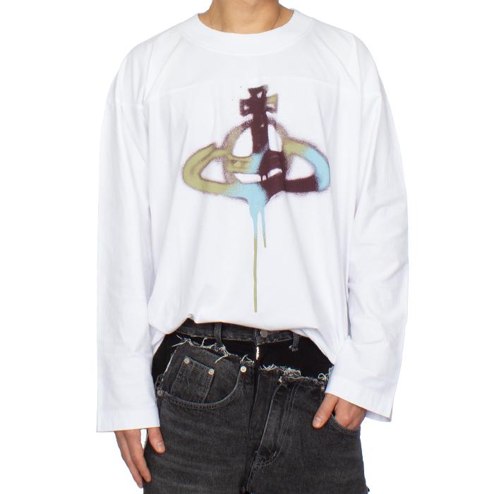 Vivienne Westwood Unisex Spray Orb Oversized T-Shirt White