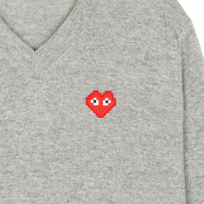 Comme des Garcons Invader Pixel Patch V-Neck Knit Sweater Unisex AZ N082 051 2