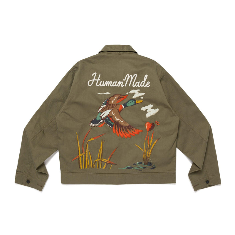 Humanmade Military Logo Pocket Bomber Jacket Olive Drab hm29jk016
