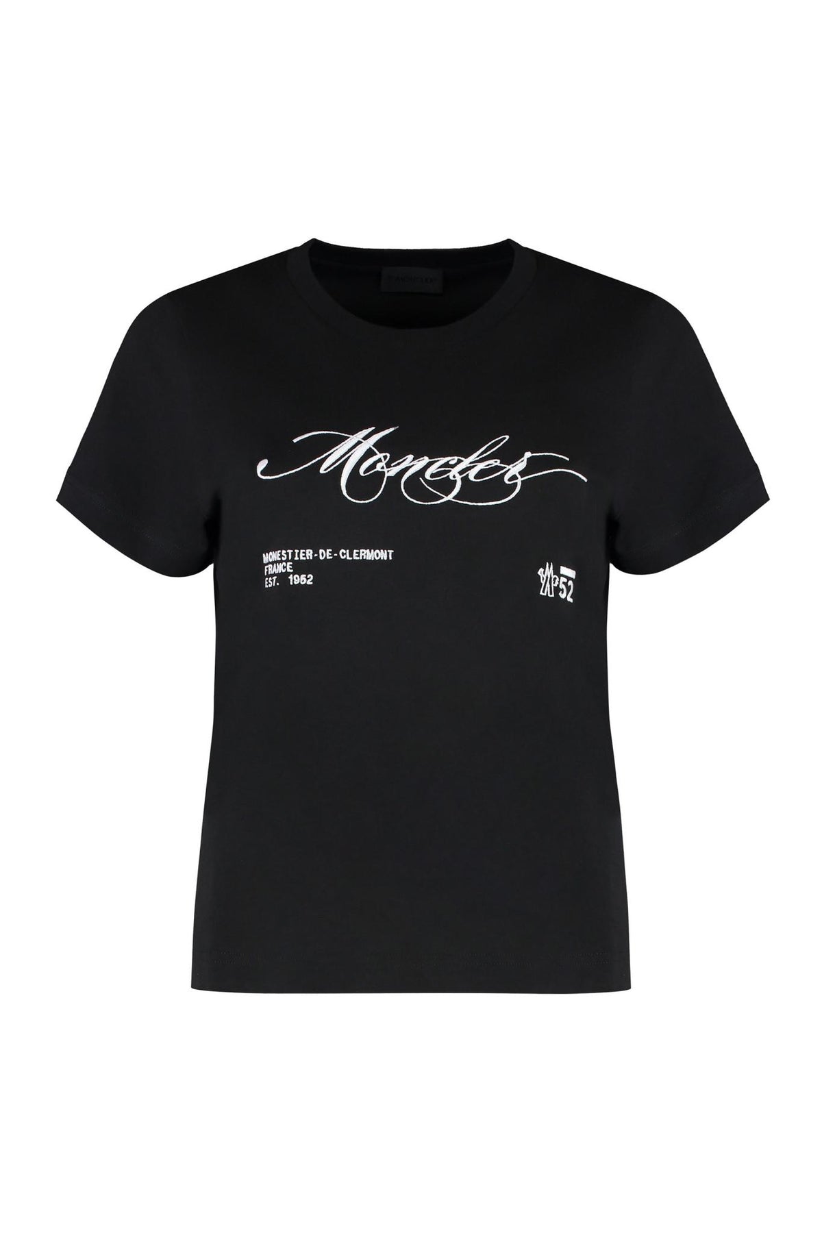 Moncler Black Cotton Short Sleeve T-Shirt