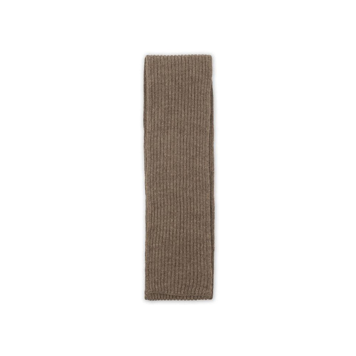 ANDERSEN-ANDERSEN Ribbed Wool Short Scarf Natural Taupe Men’s Scarf