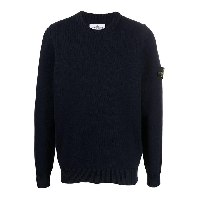 STONE ISLAND Lambswool Crewneck Sweater Navy Men's