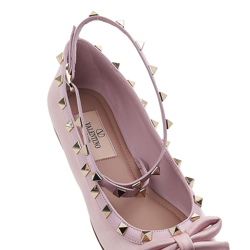 VALENTINO Garavani Rockstud Ribbon Flat Shoes Women SWH 6E0