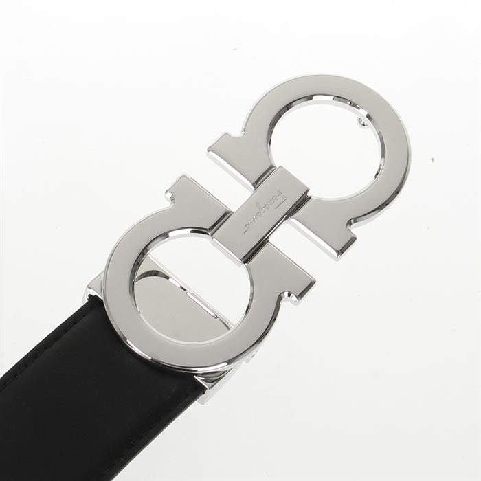 Ferragamo Double Gancini Reversible Leather Belt