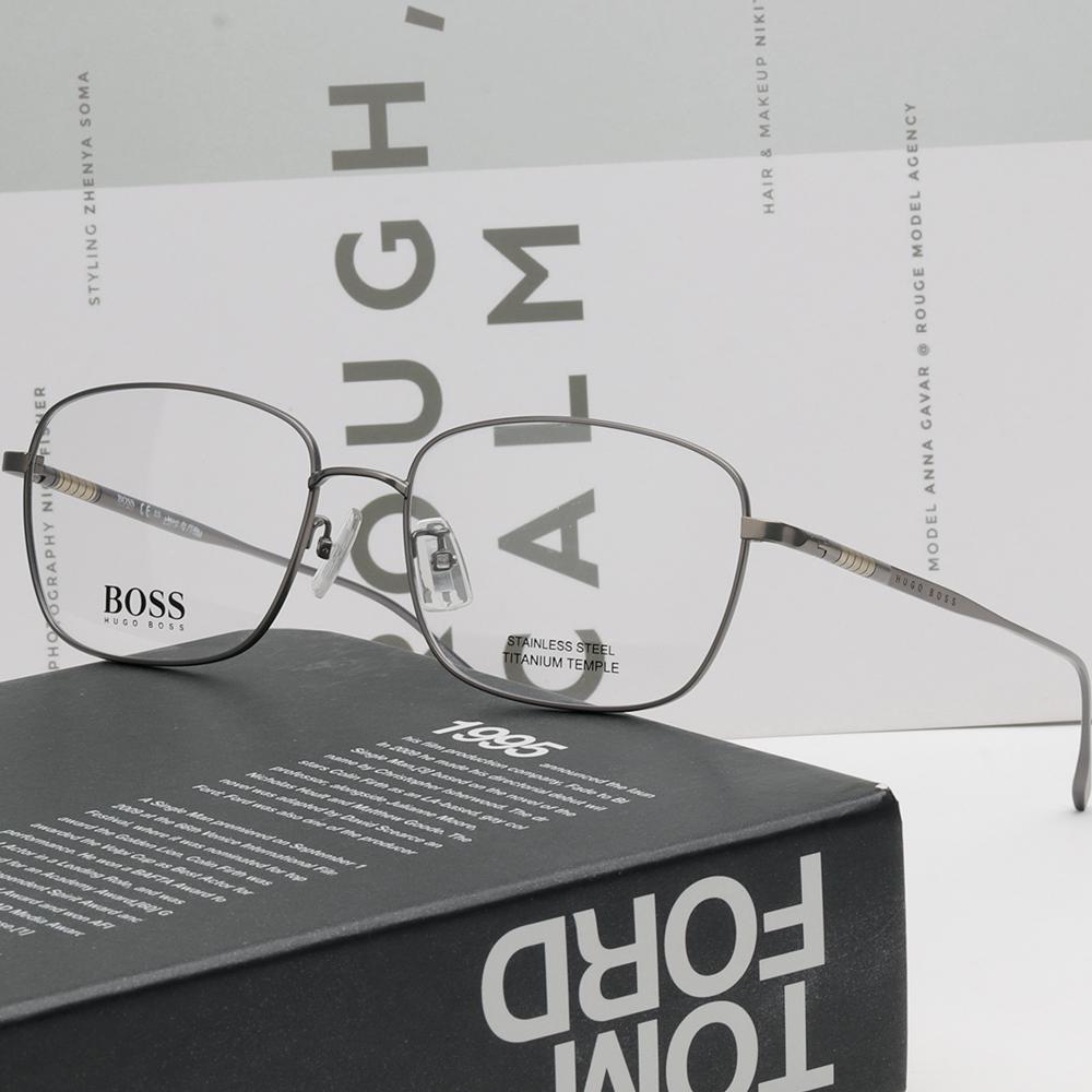 HUGO BOSS Titanium Eyeglass Frame R81 Metal Ultra Lightweight Asian Fit
