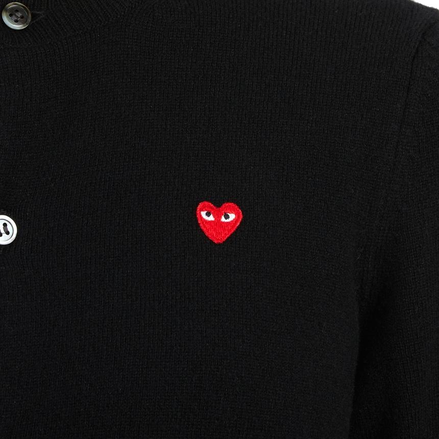 Comme des Garcons Mini Red Heart Logo Women’s Cardigan AZ N079 051 1