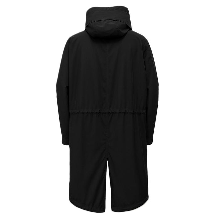 BURBERRY Black VERWOOD Hooded Long Fishtail Coat 8084228