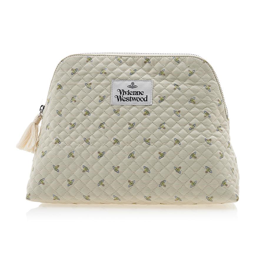 Vivienne Westwood Quilted Baby ORB Wash Bag Pouch White
