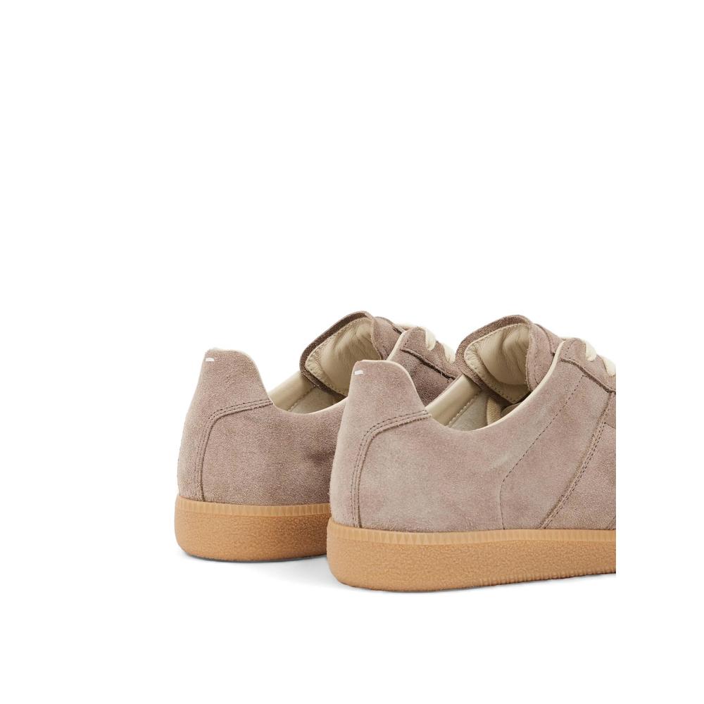 Maison Margiela White Leather Low-Top Sneakers