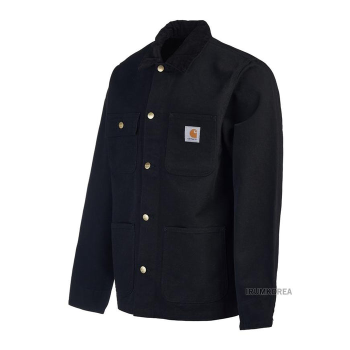 CARHARTT WIP Michigan Chore Coat Jacket Men Black Cotton Canvas