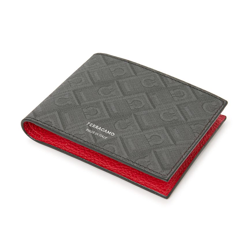 Ferragamo Monogram Leather Bifold Wallet for Men