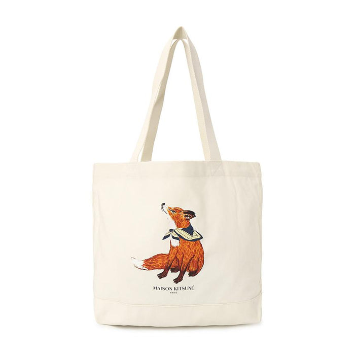 Maison Kitsune Dreaming Fox Canvas Tote Bag Unisex