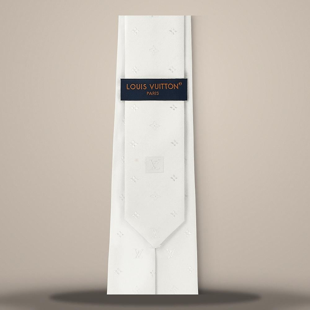 Louis Vuitton White Mini Monogram Spaced Out Tie M98230