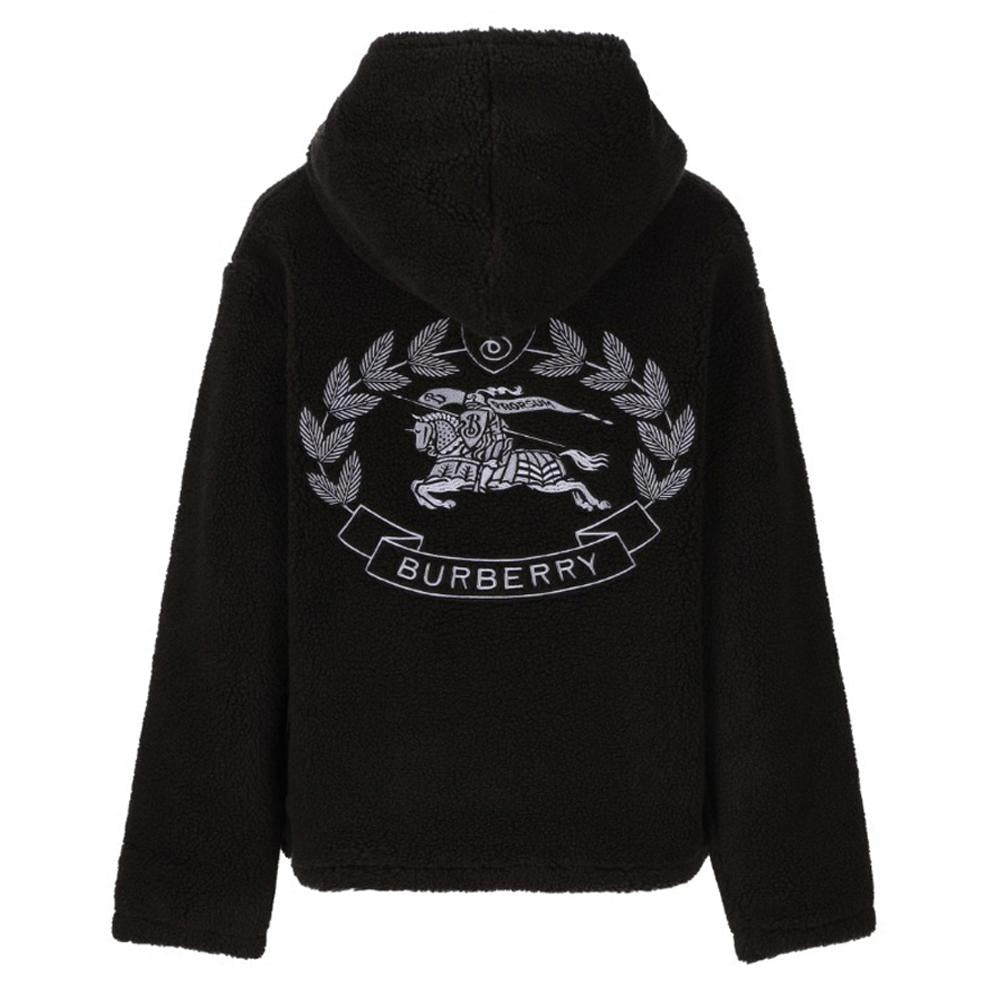 BURBERRY Women’s Fleece Hoodie with Back Logo Embroidery