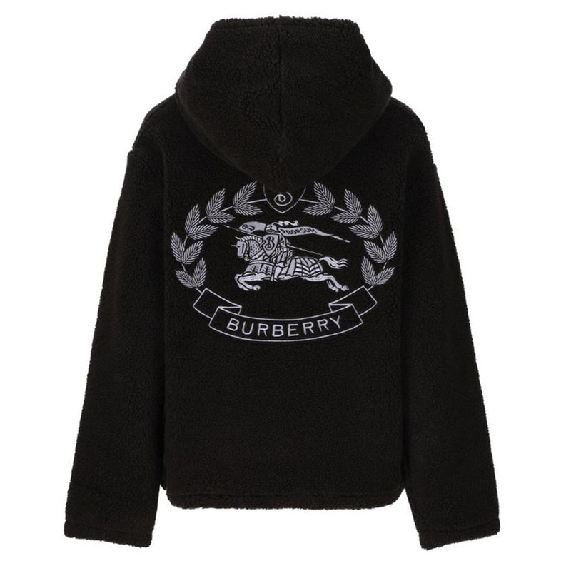 BURBERRY Women’s Fleece Hoodie with Back Logo Embroidery