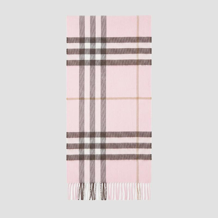 BURBERRY Giant Check Cashmere Scarf Pink 8113947