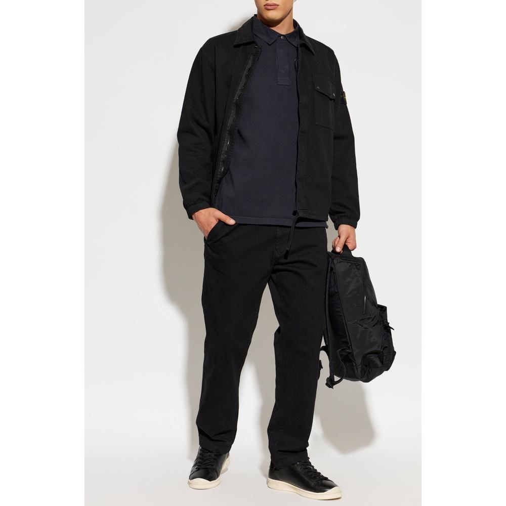 STONE ISLAND Cotton Jersey Men’s Polo Shirt Navy