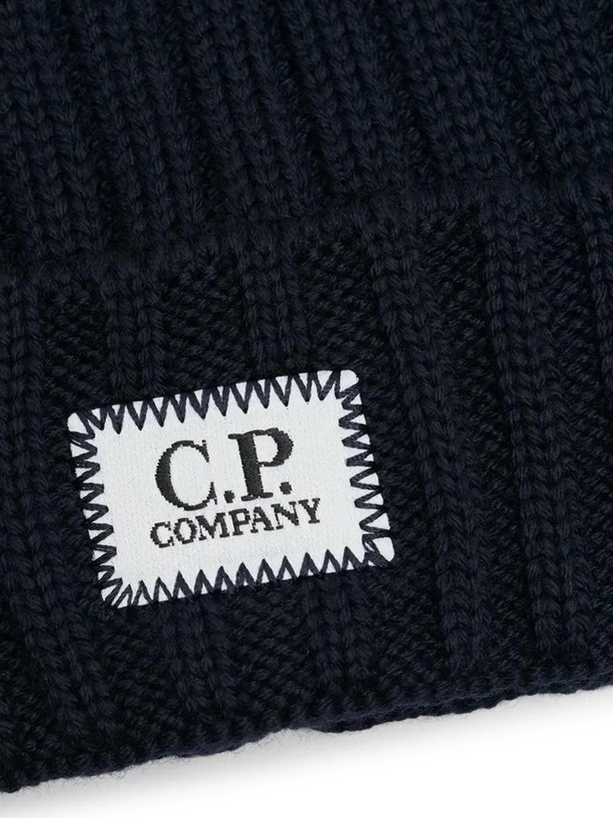 CP Company Black Knit Beanie Hat Men’s Accessory