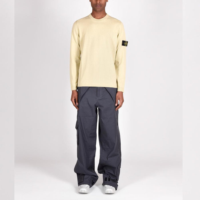 STONE ISLAND Men’s Regular Fit Crewneck Knit Sweater Black