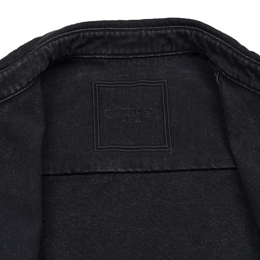 WOOYOUNGMI Men’s Denim Long-Sleeve Shirt Navy