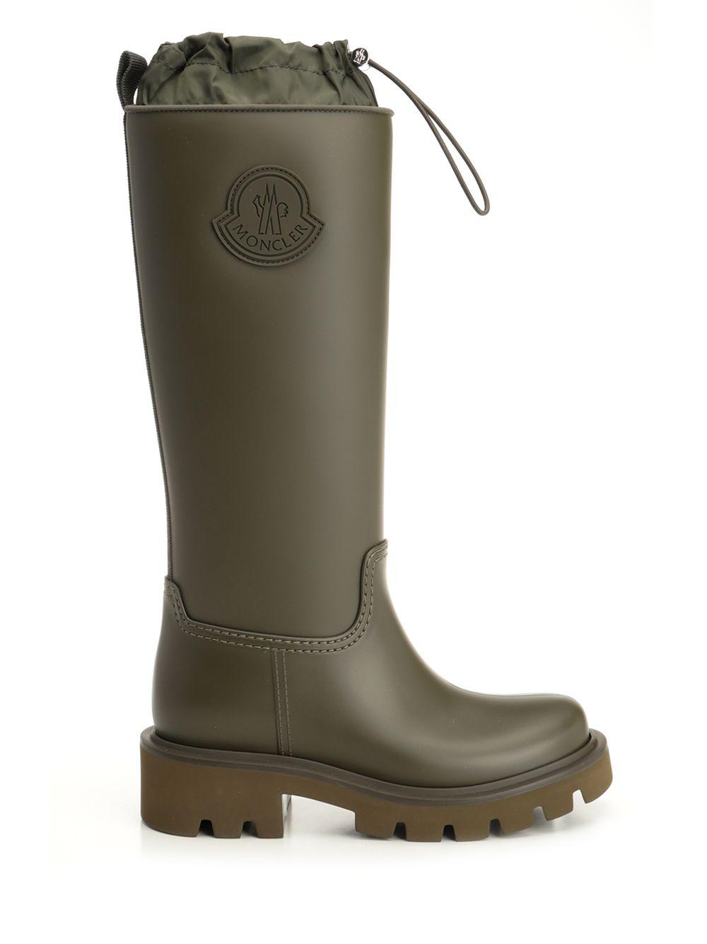 Moncler Black Leather Long Boots