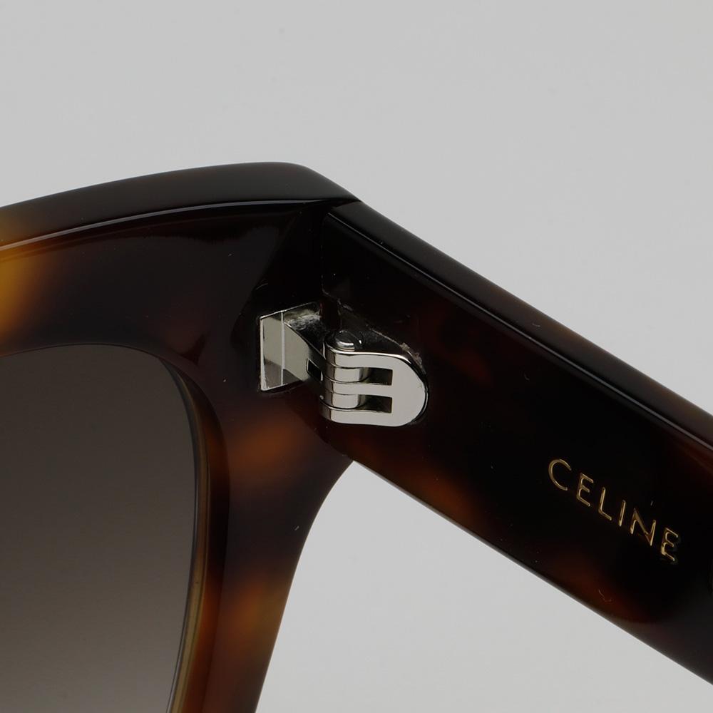 CELINE Triomphe Oversized Acetate Sunglasses Brown Unisex