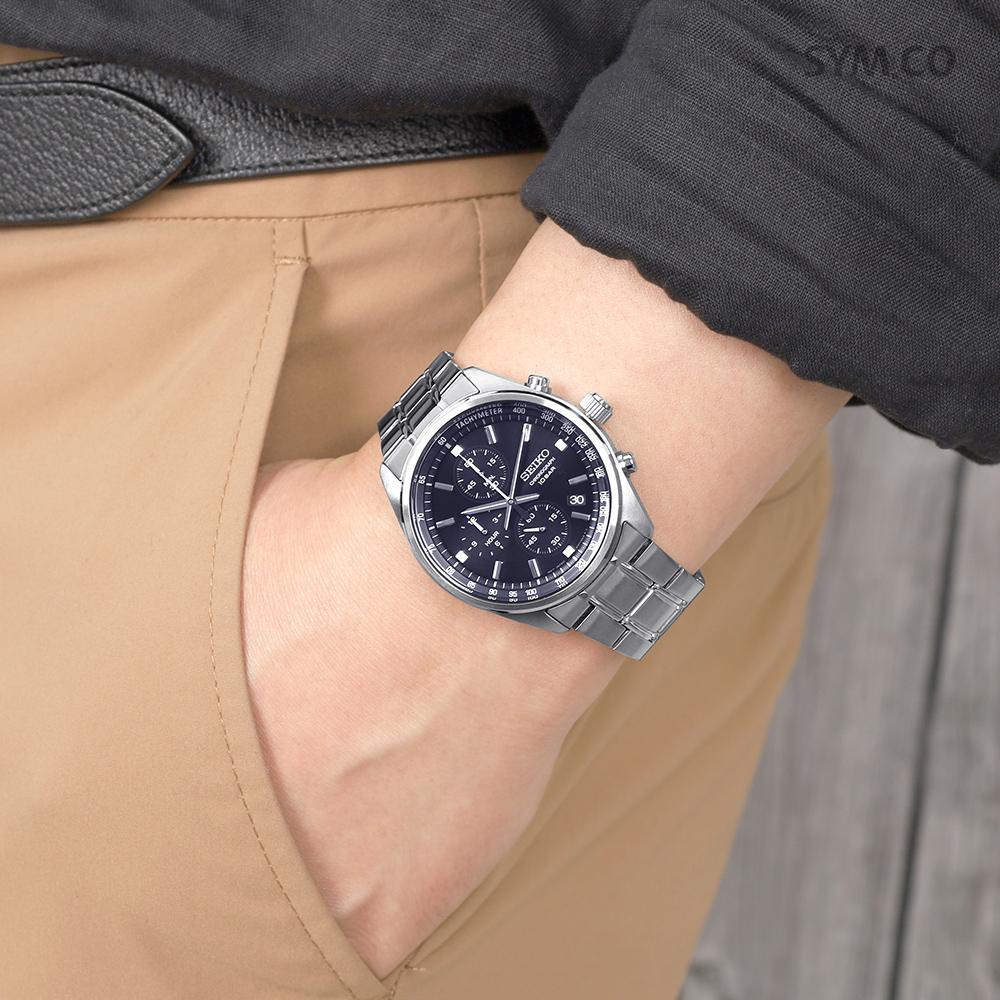 Seiko Chronograph Conceptual 100m Water Resistant Quartz Men’s Metal W SSB377 P1