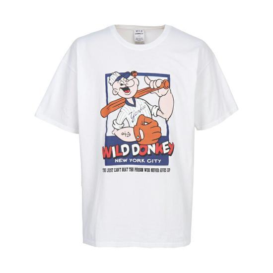 Wild Donkey White Short Sleeve Graphic T-Shirt
