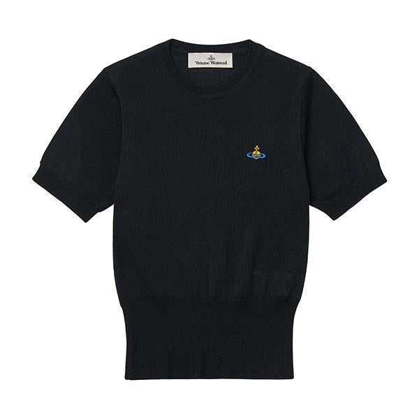 Vivienne Westwood Bea Top Women’s Round Neck Knit Sweater Black