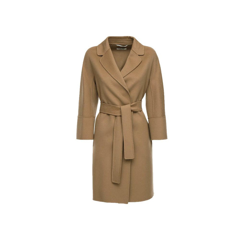 Max Mara Women's Camel Wool Belted Coat 2390160439 045