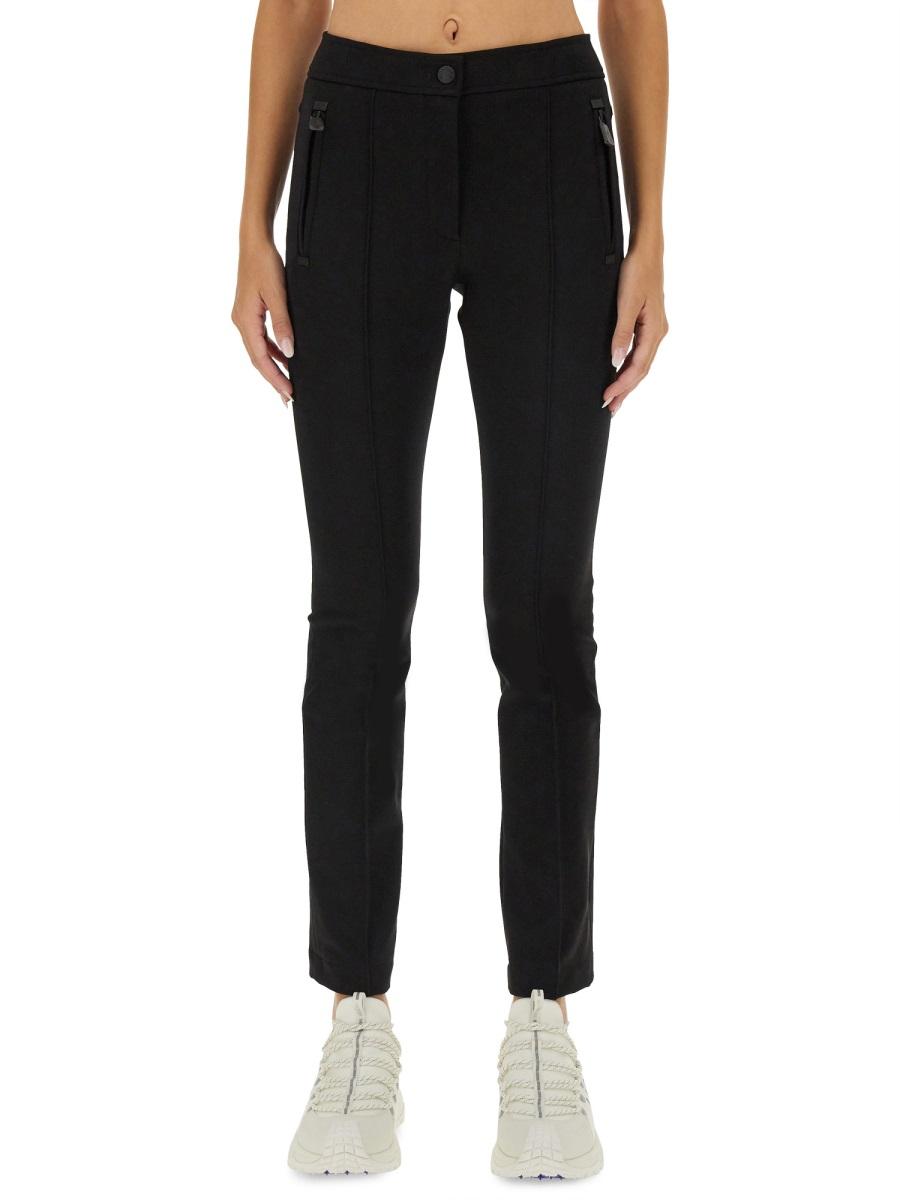 Moncler Black Wool Classic Tailored Trousers for Women