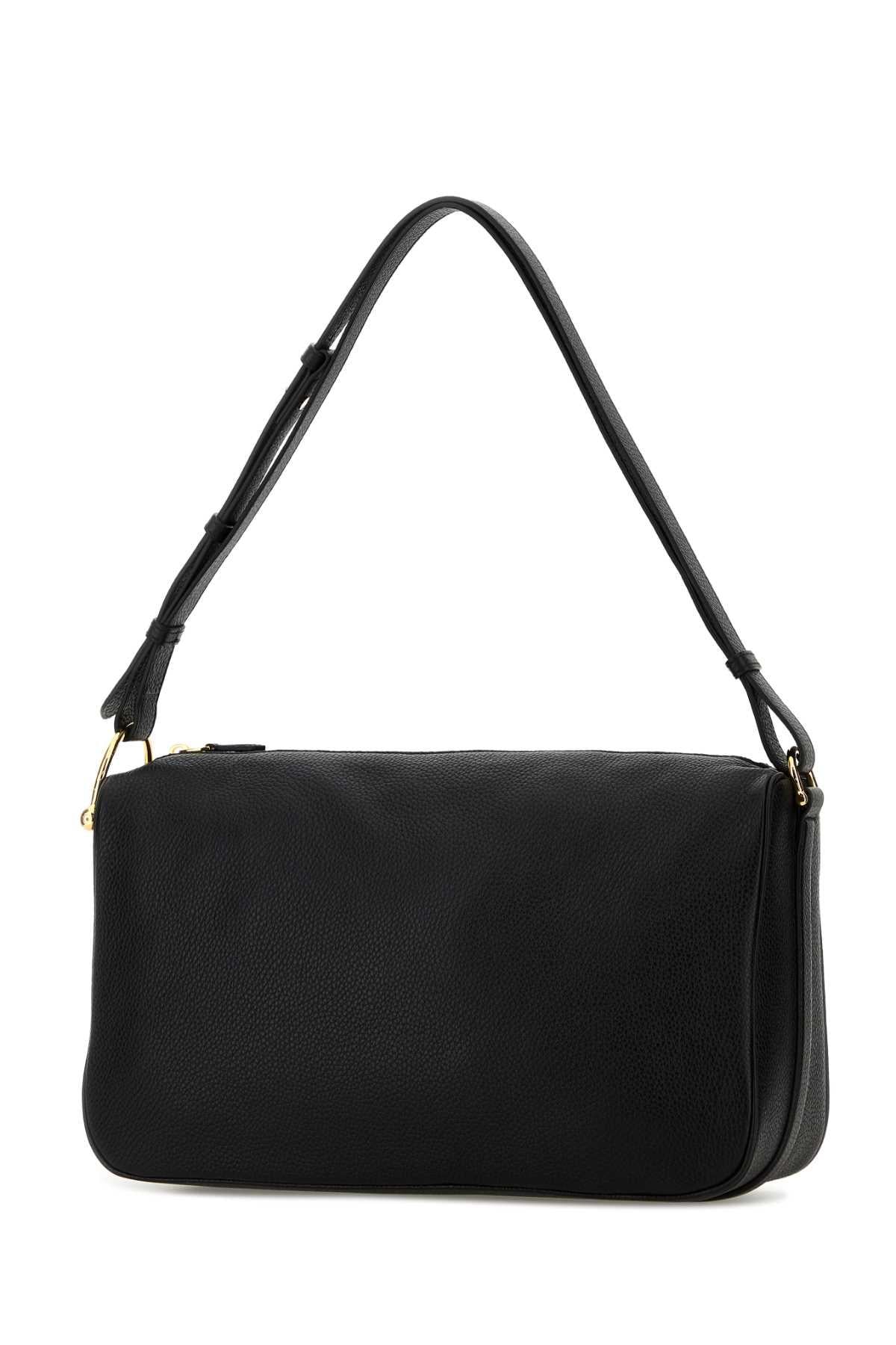 GUCCI Black Leather Shoulder Bag