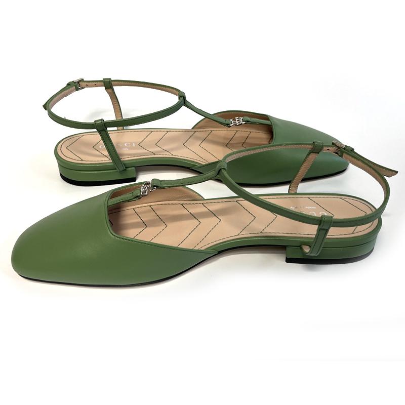 GUCCI Leather Ballet Flats 754136 BK000