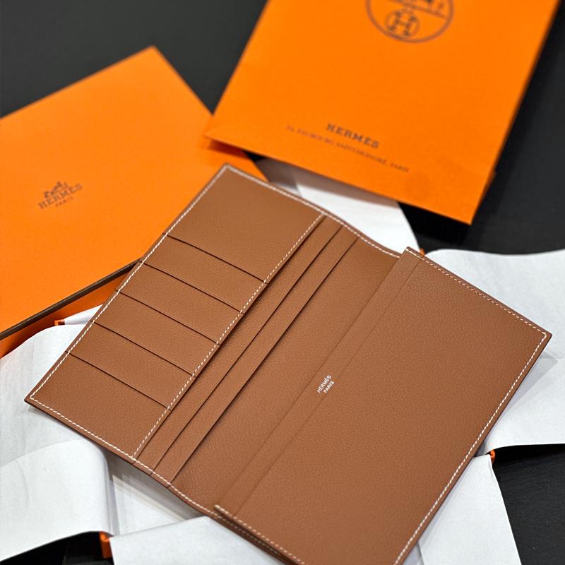 HERMES MC2 Fleming Wallet Epsom Calfskin Long Wallet Gold
