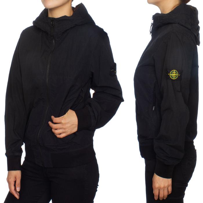 STONE ISLAND Wappen Patch Hooded Jacket Women Black