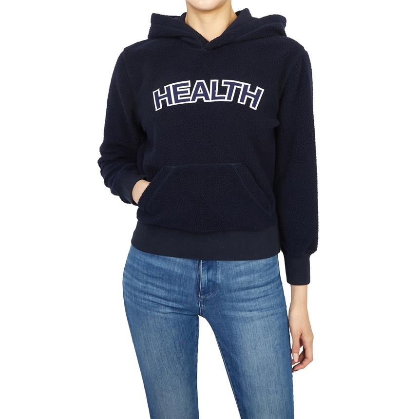SPORTY&RICH Women’s Navy Hooded Sweatshirt