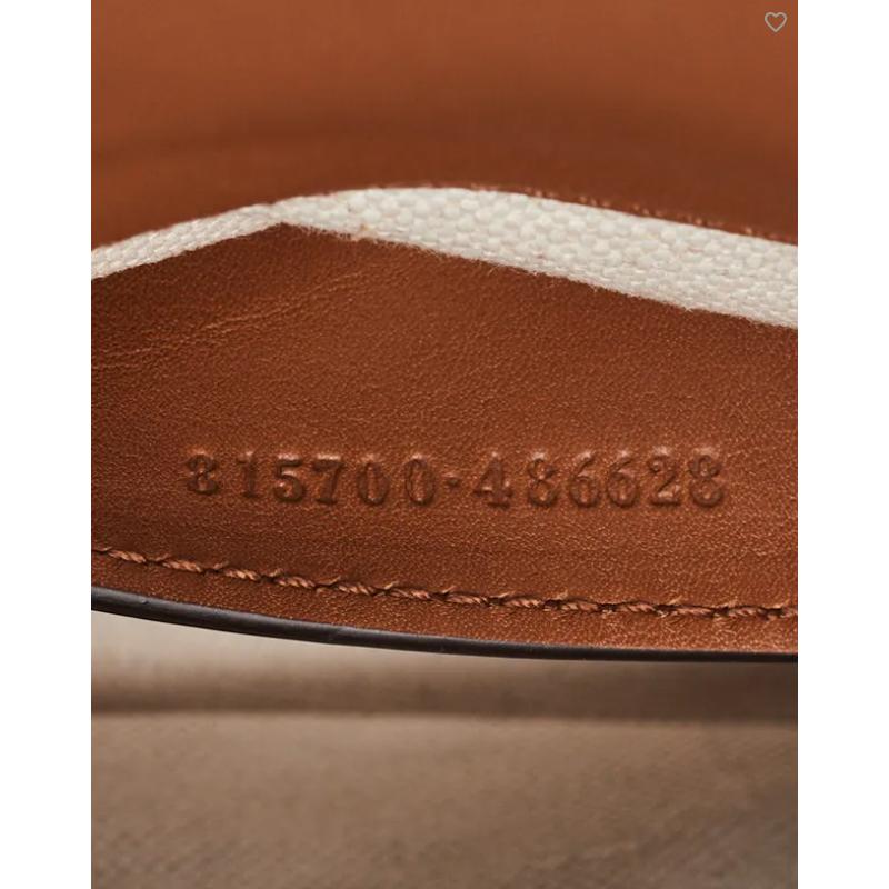 GUCCI Blondie Mini Leather Shoulder Bag Brown
