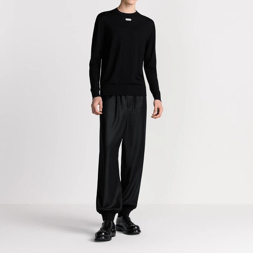 DIOR MEN Paris Label Crewneck Knit Sweater for Men 543M620A2019 900