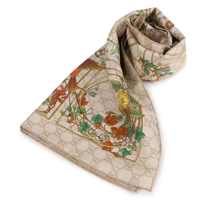 GUCCI Print Silk Twill Square Scarf 777066 3G001 9300
