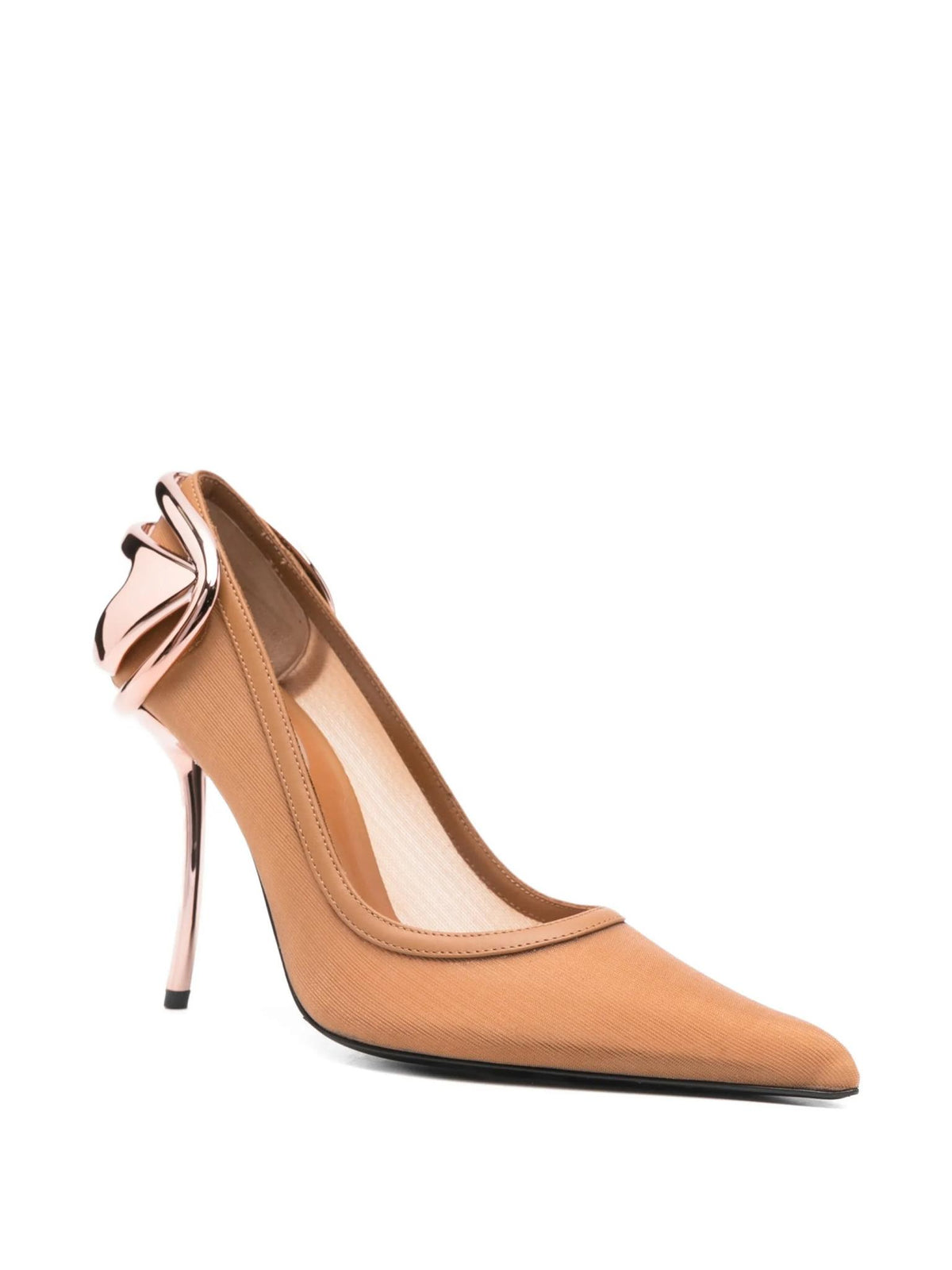 DIESEL Black Leather Slingback Pumps