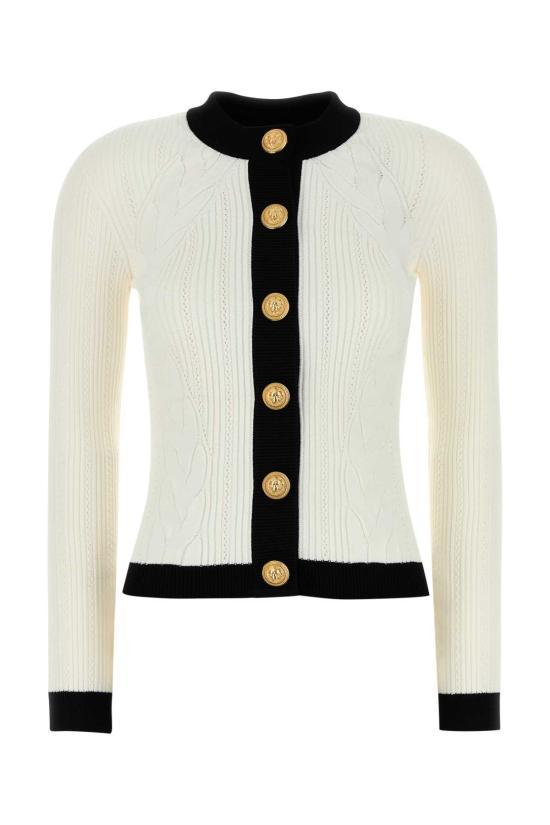 Balmain Women’s Wool-Blend Tailored Jacket FF1KL191KI64GAB WHITE DOM