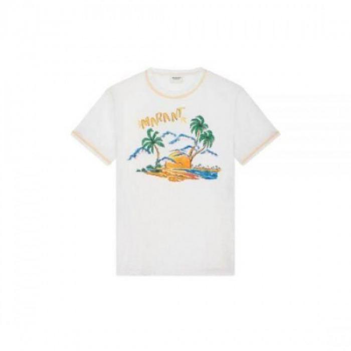Isabel Marant White Cotton Short Sleeve T-Shirt