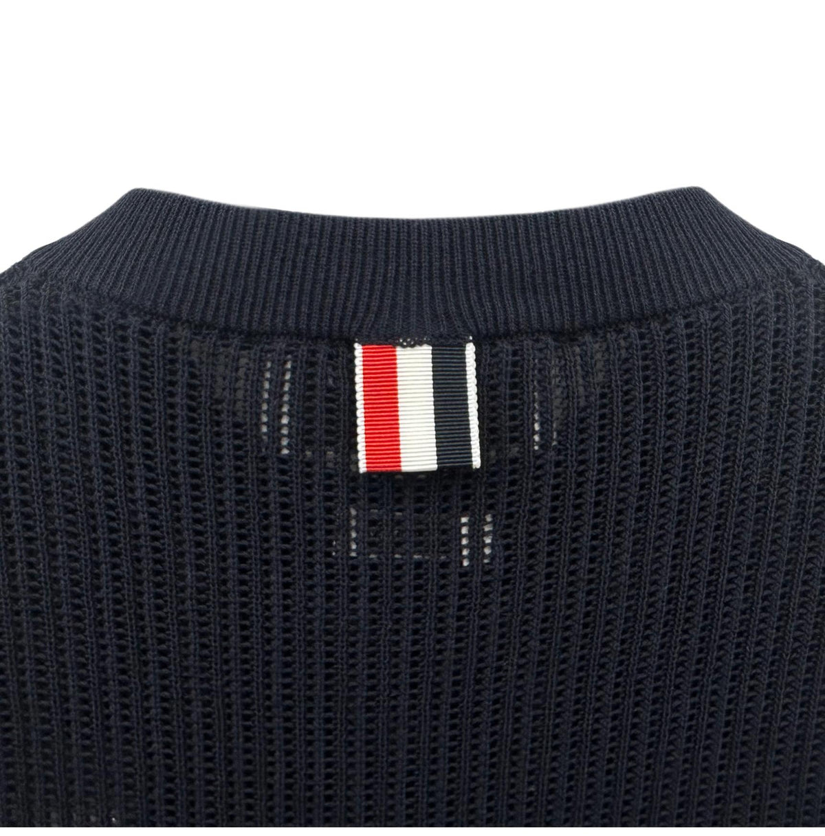 THOM BROWNE Pointelle Stitch Short Sleeve Knit T-Shirt FKA458A