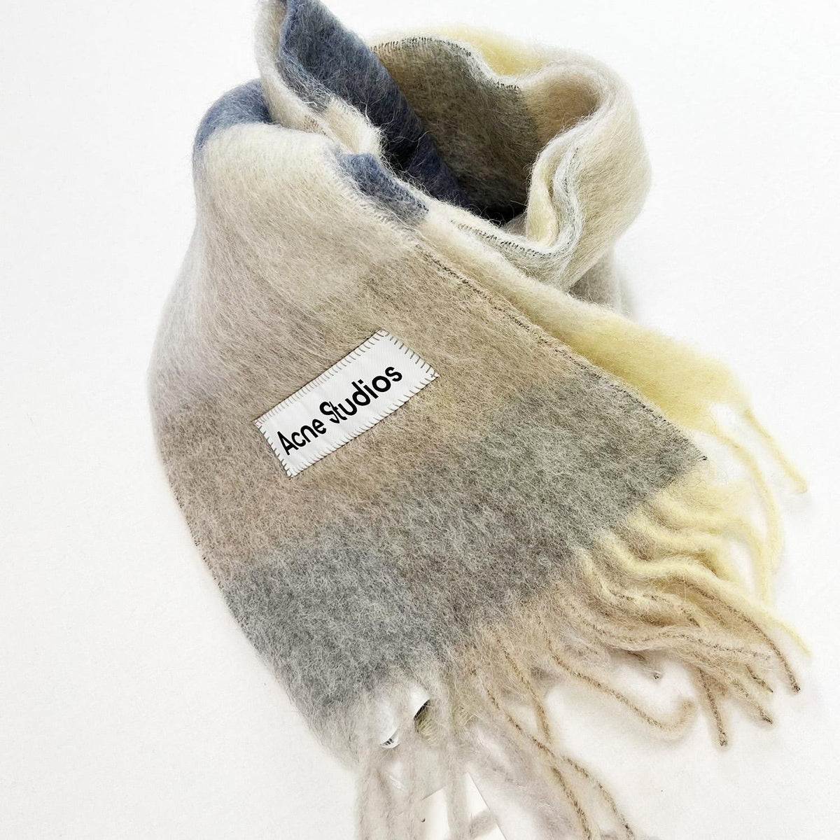 Acne Studios Check Alpaca Scarf Fuchsia CA0084