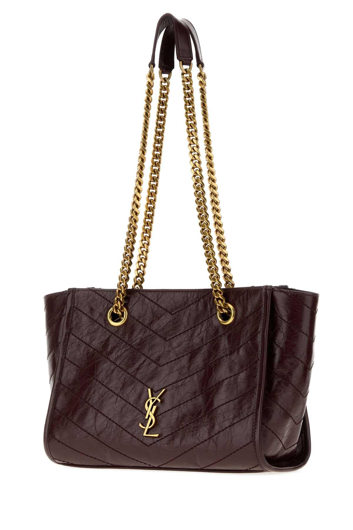 Saint Laurent Red Leather Tote Bag
